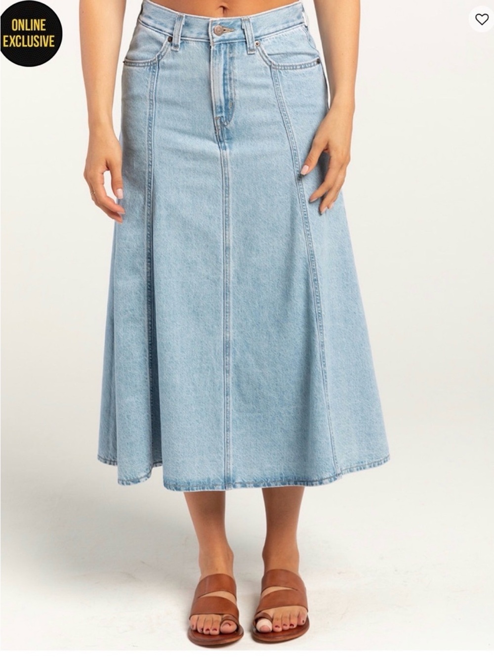 Levi's Light Blue Denim Fit & Flare Skirt